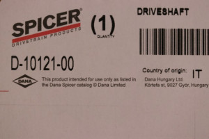 Вал карданный D-10121-00 Dana Spicer