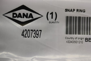 Кольцо стопорное 4207397 Dana Spicer